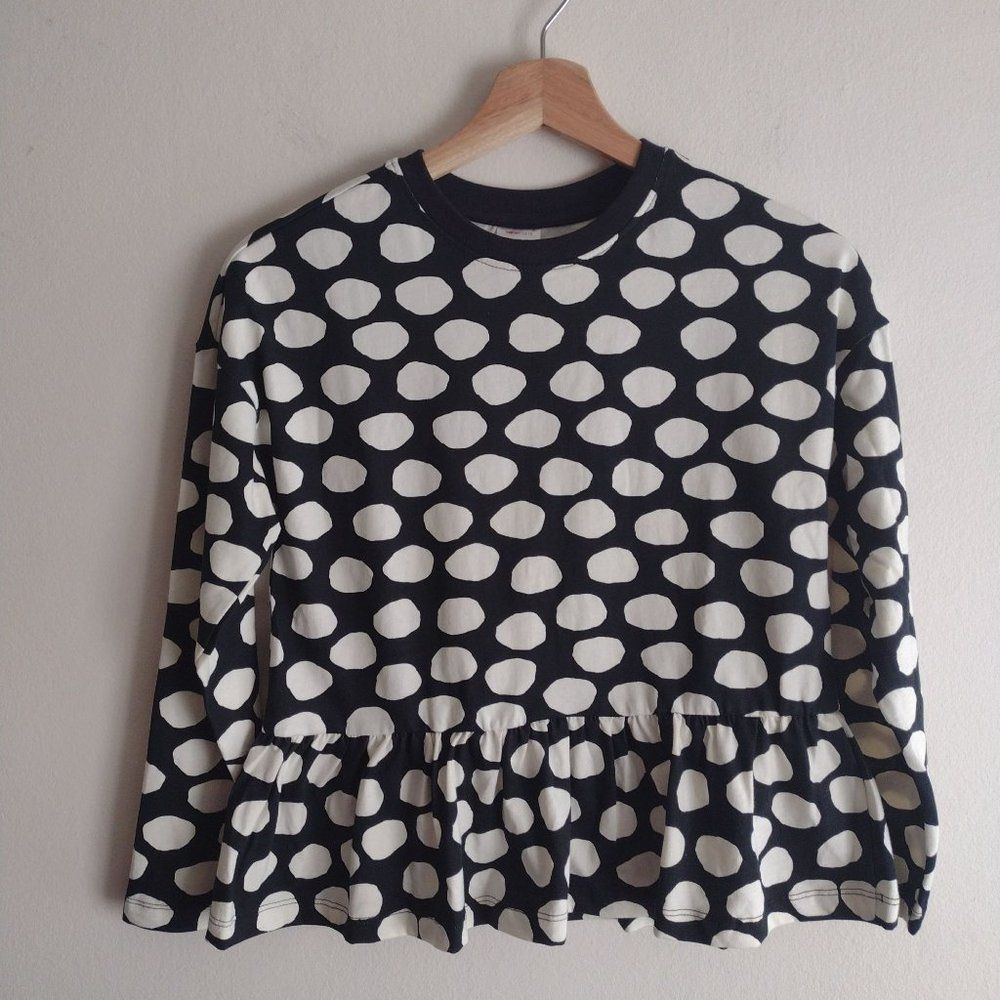 Hanna Andersson Kids Polka Dot Peplum Top 10  140 cm